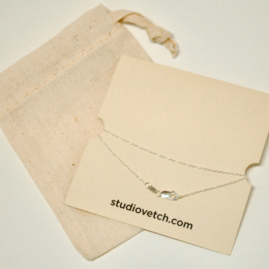 sterling silver chain - adjustable 16"-18"