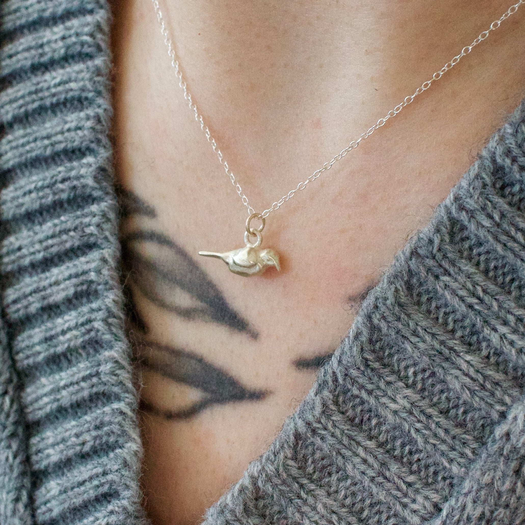 American Crow Charm Necklace Set | Vetch Studio